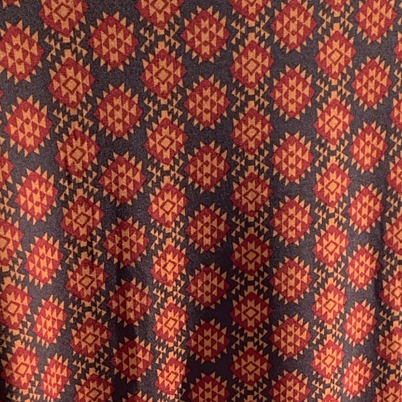 LuLaRoe XL Brown, Black, Maroon Aztec southwestern pattern Maxi Dress - Picture 6 of 7